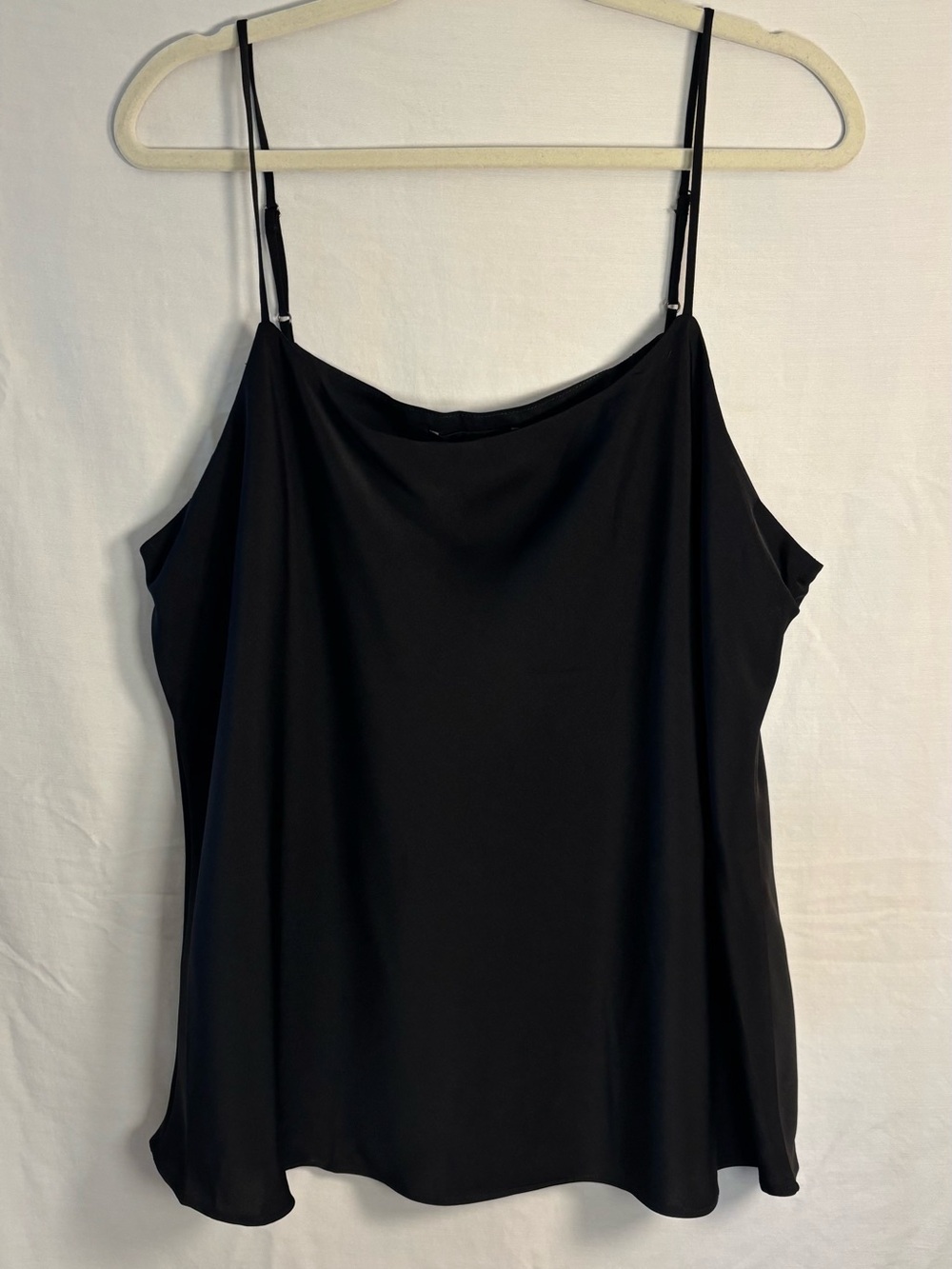 Banana Republic Black Satin-Look Adjustable Strap Cami